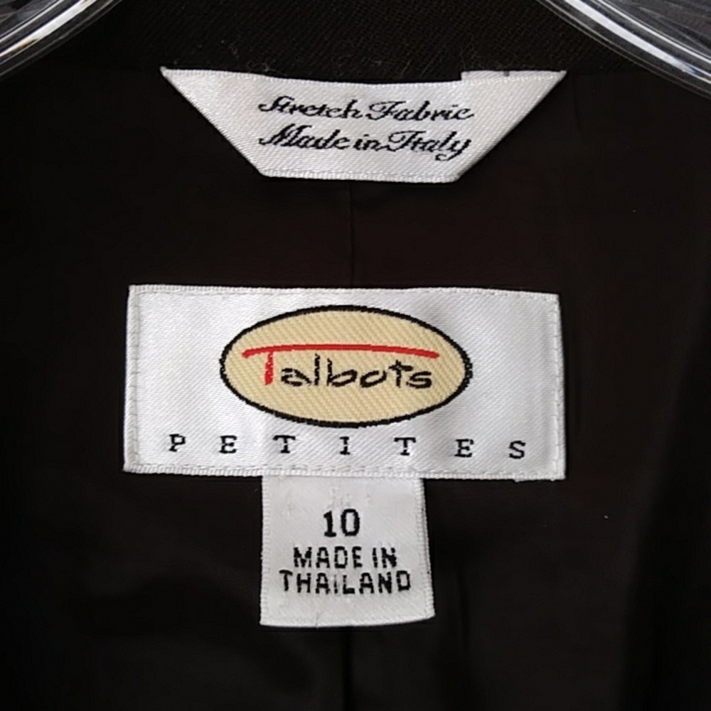 Talbots Stretch Wool Lined Two Button Blazer 10p … - image 3